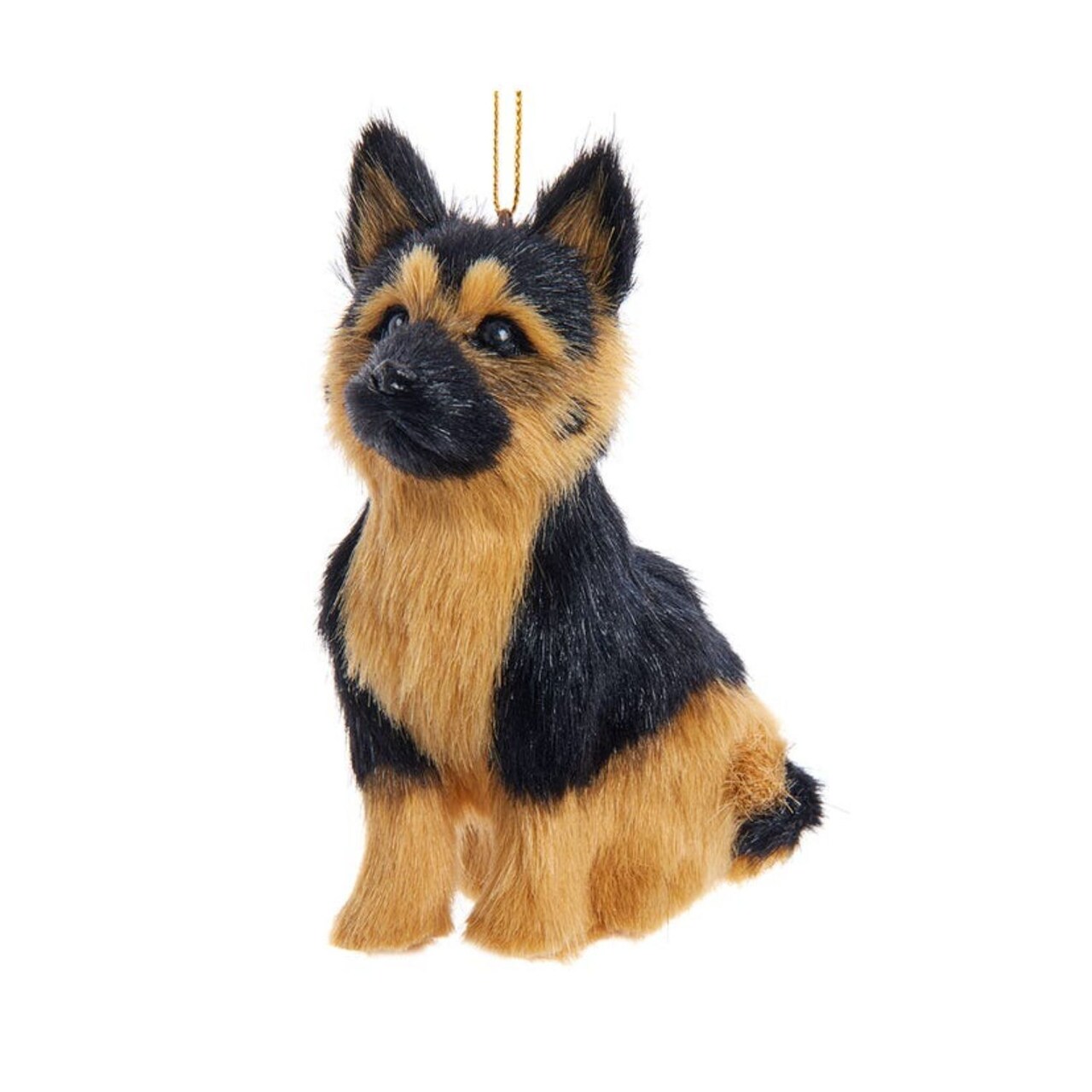KSA Set of 6 Furry German Shepherd Dog Christmas Ornaments 4"